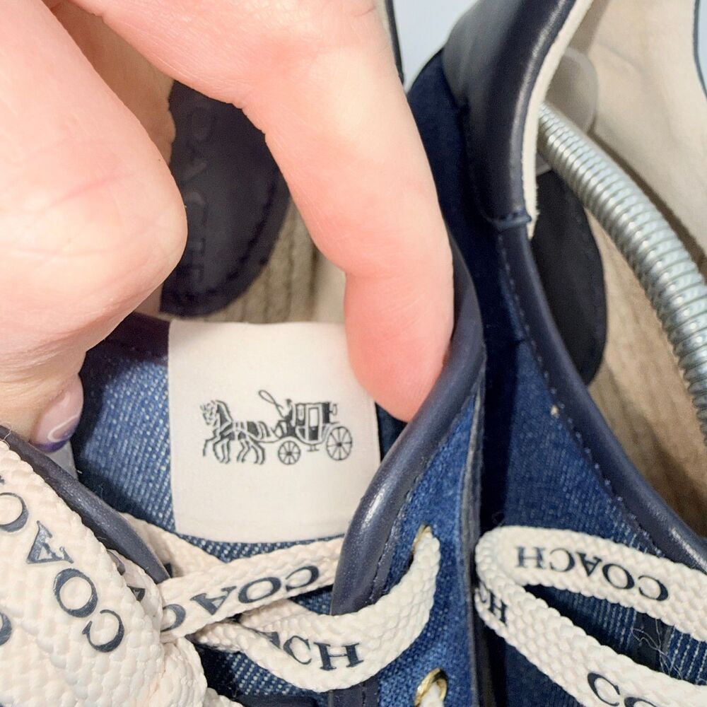 Coach Cate Espadrille Sneaker - Denim 9.5 - Picture 10 of 11